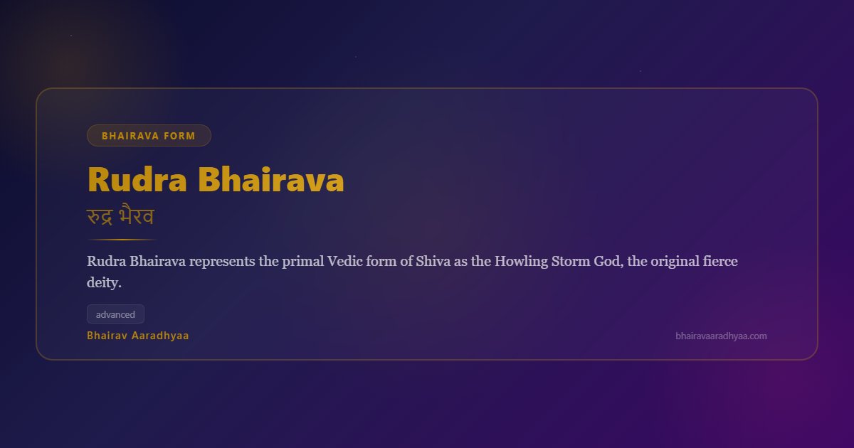 Rudra Bhairava (रुद्र भैरव) - Who Is Rudra Bhairava? Mantra, Powers ...